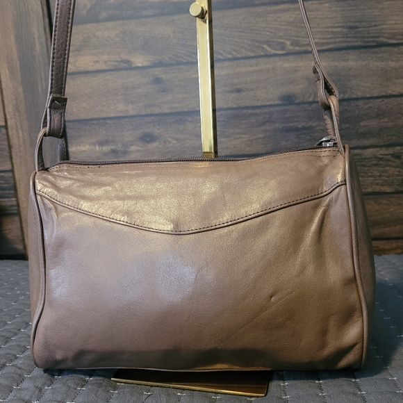 Four Seasons Handbags Women's Crossbody Brown Woven Leather Purse - Picture 6 of 12